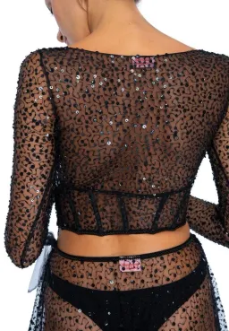 Dyspnea Certified Freak Bodice Black Sequin Size M/AU 10 for rent on The Volte - image 2