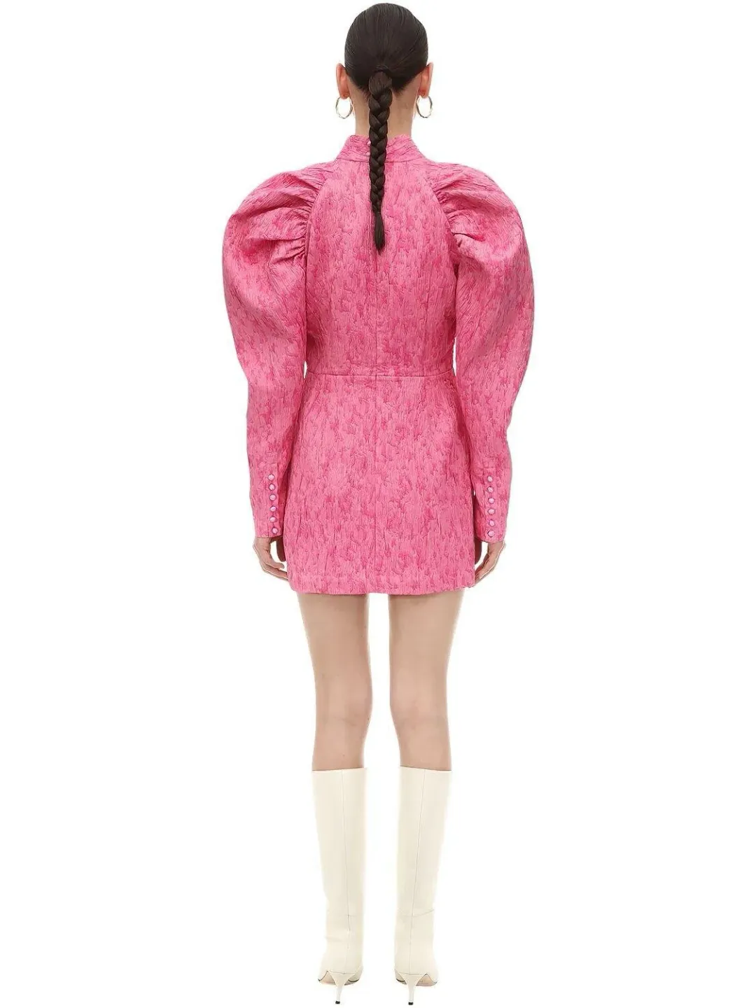 Rotate by Birger Christensen Pink Carnation Puff Sleeve Size 8 for rent on The Volte - main image