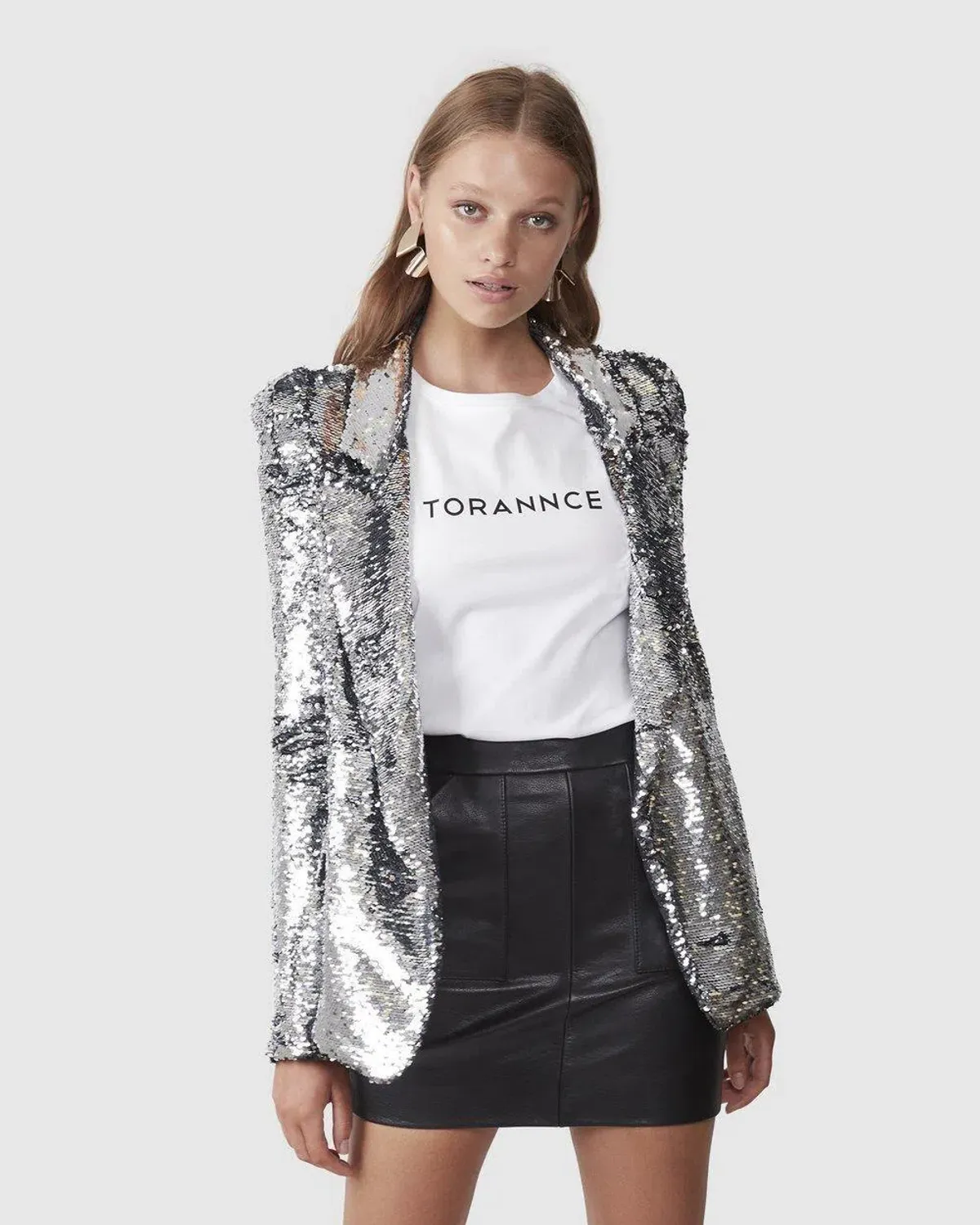 Torannce Shine Bright Jacket Silver Size 6 - Image 1