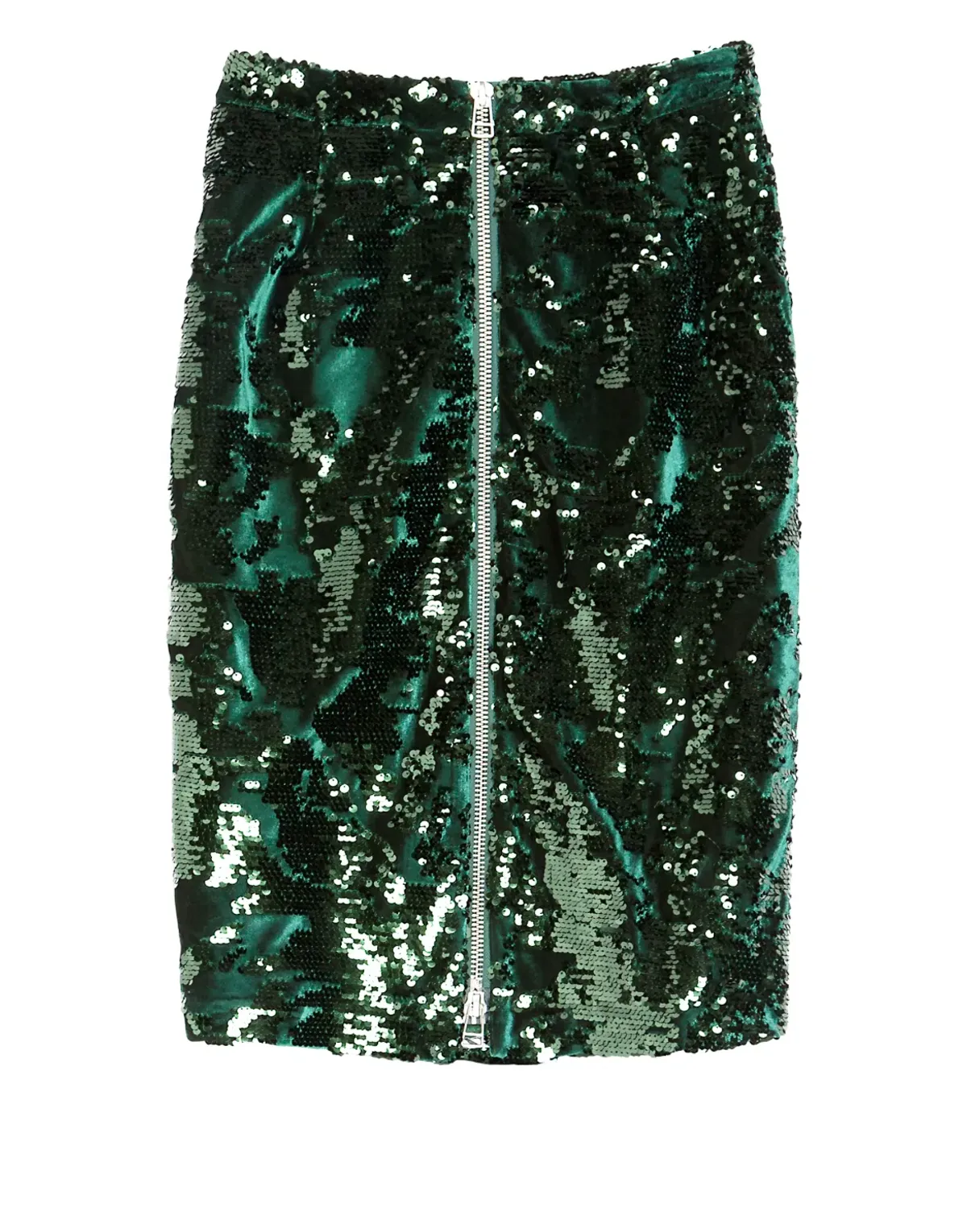 Suboo Suncoo Paris Green Sequin Skirt Size 8 - Image 1