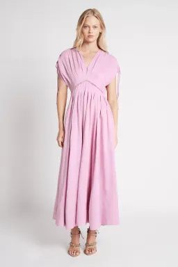 Aje Cosmos Midi Dress Lilac Size 10 / M for rent on The Volte - image 1