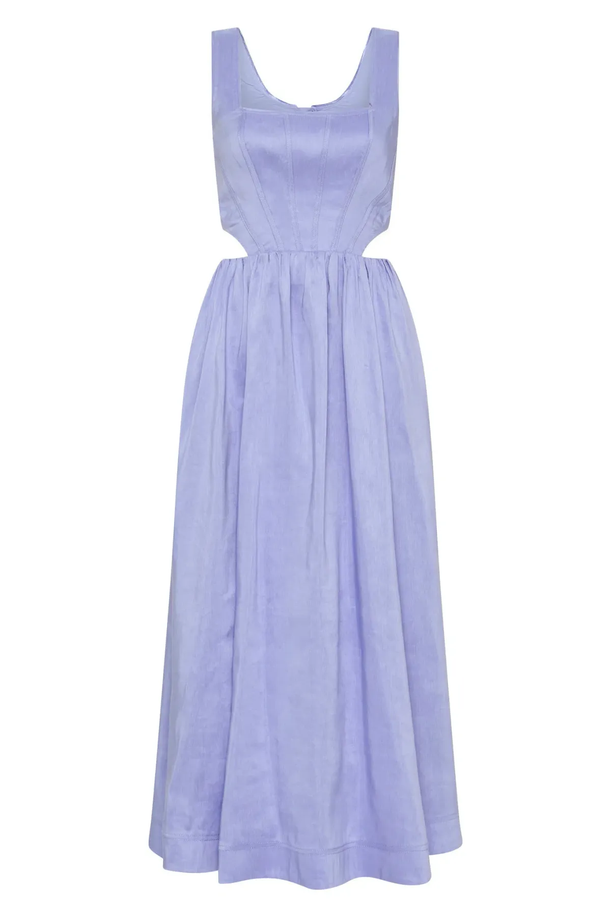 Aje Virginie Cut Out Midi Dress Purple Size 12 / L - Image 6