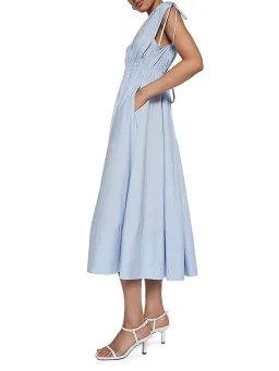Scanlan Theodore Parachute Cotton Drawstring Midi Dress Blue Size 6 for rent on The Volte - image 2