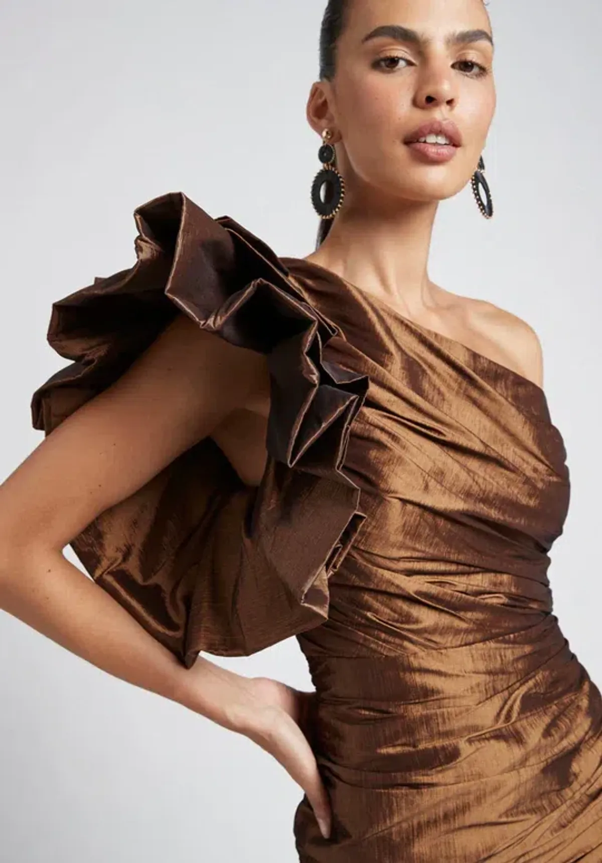 Sheike Mirage Mini Dress Brown Size 8 - Image 2