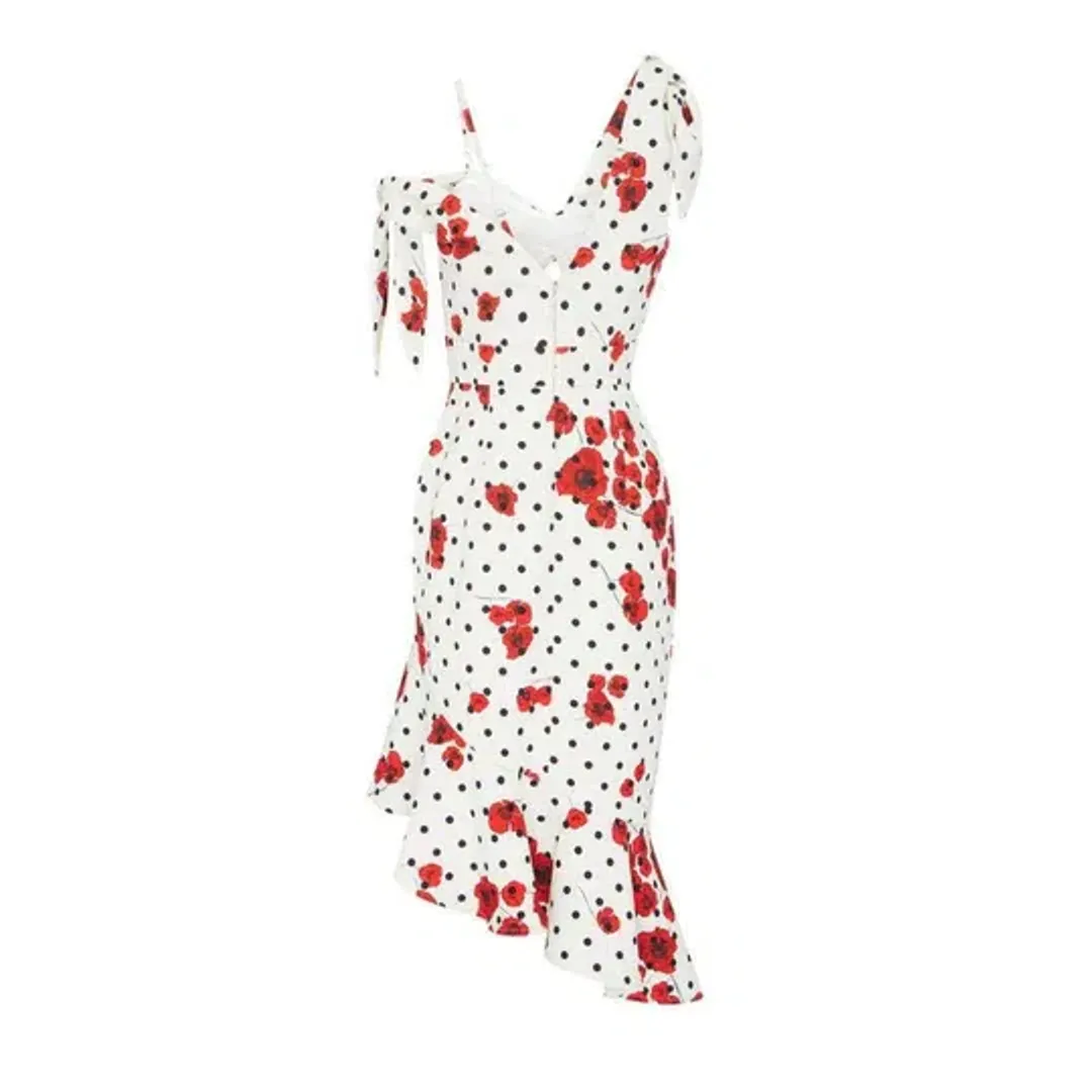 Sheike Poppy Dot Midi Dress Multi Size 10 for rent on The Volte - main image