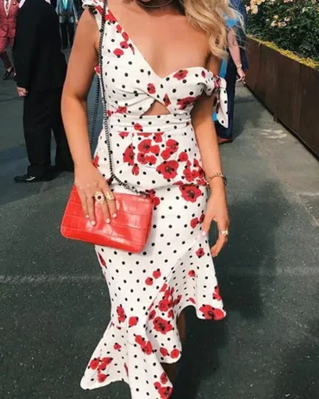 Sheike Poppy Dot Midi Dress Multi Size 10 for rent on The Volte - main image