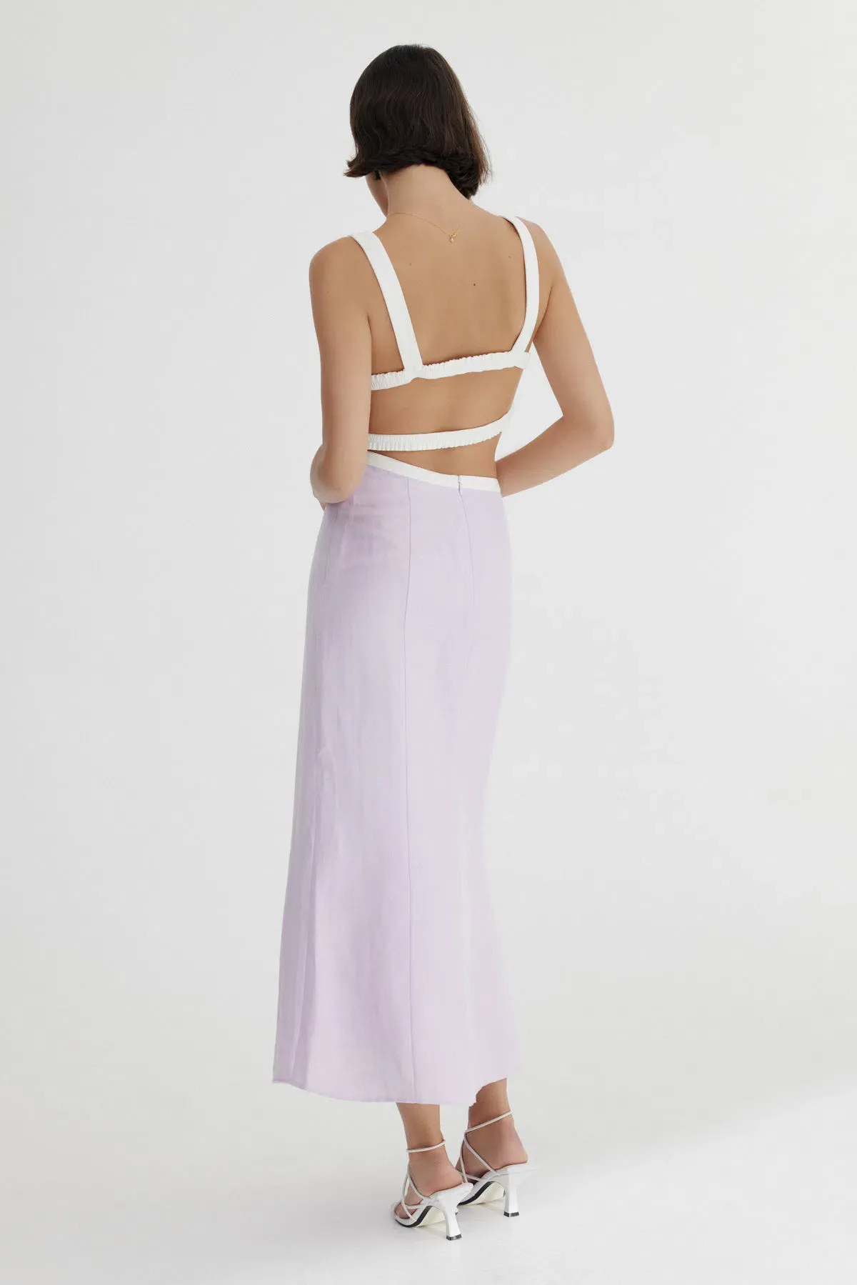 Significant Other Elena Midi Dress Lilac Size 8 - Image 3