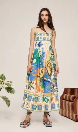 Alemais Soleil Sundress Multi Size 8 for rent on The Volte - image 1