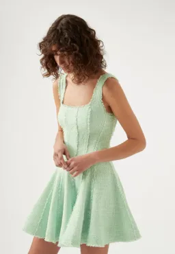 Aje Anais Boucle Mini Dress Mint Size 8 / S for rent on The Volte - image 2