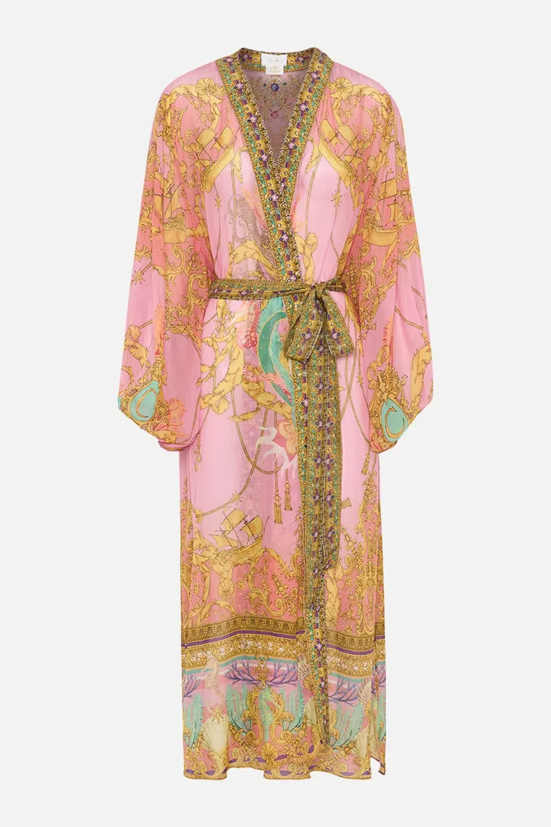 Camilla Mermaid Motel Silk Blouson Sleeve Layer Print Size 16/XL for rent on The Volte - main image