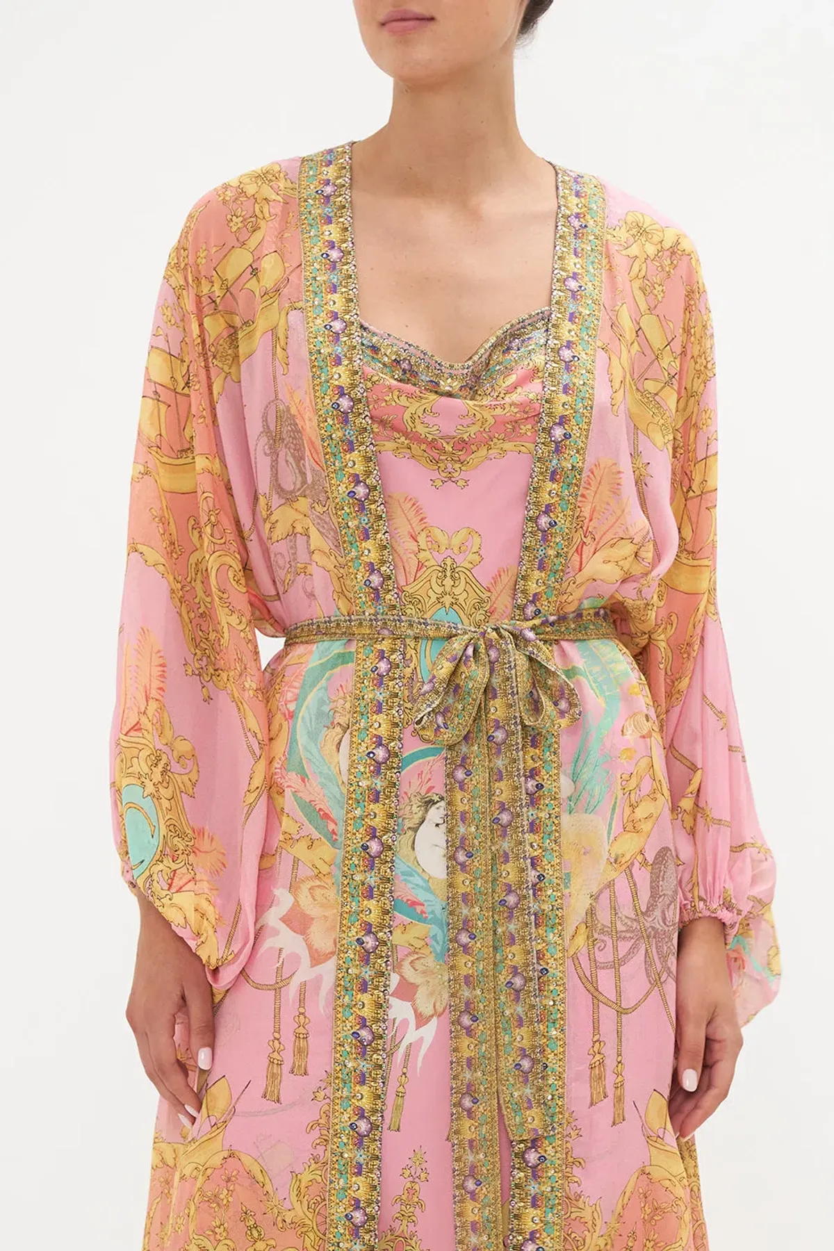 Camilla Mermaid Motel Silk Blouson Sleeve Layer Print Size 16/XL - Image 2