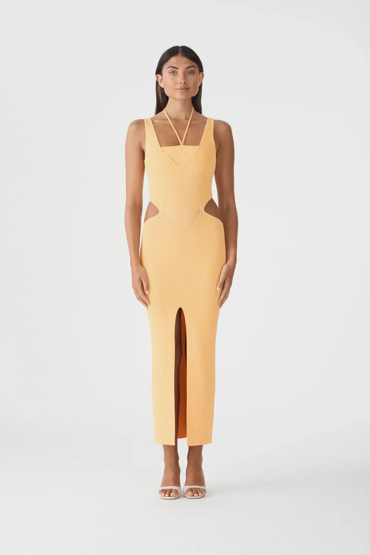 San Sloane Andoria Midi Dress Orange Size 8 - Image 1