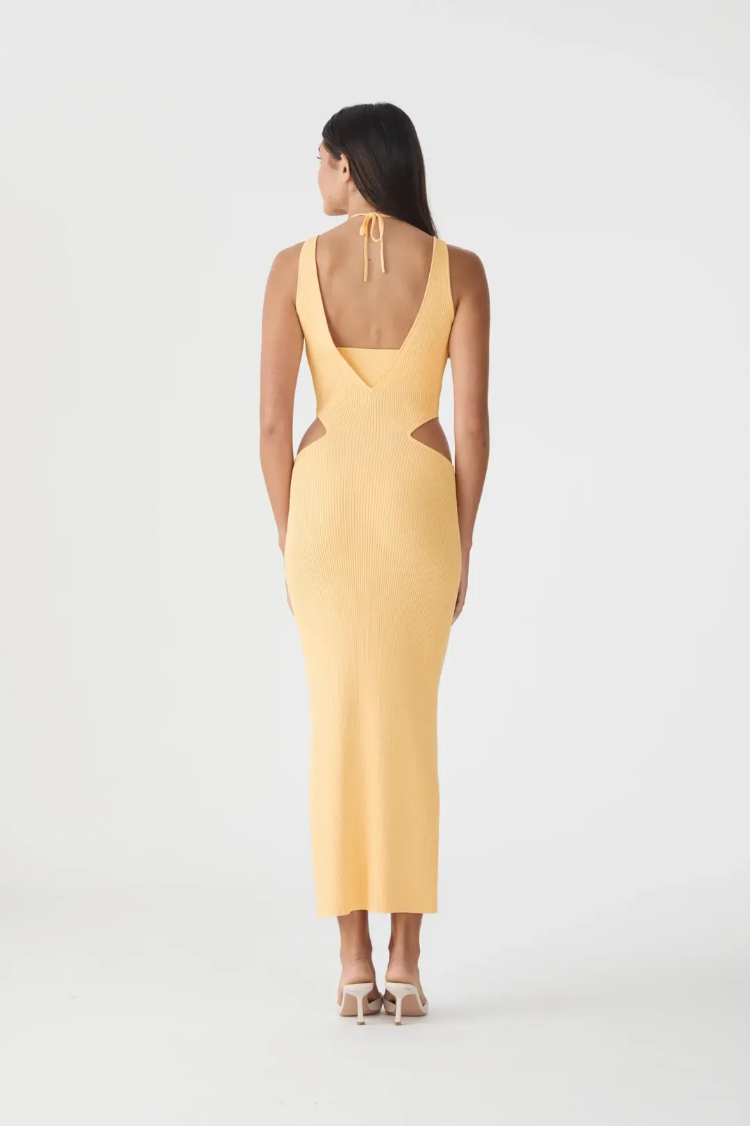 San Sloane Andoria Midi Dress Orange Size 8 for rent on The Volte - main image