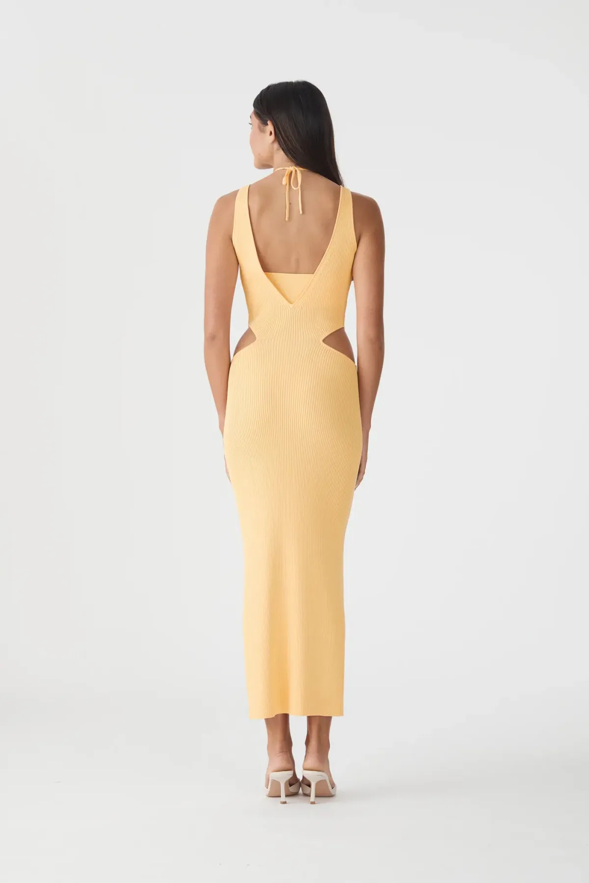 San Sloane Andoria Midi Dress Orange Size 8 - Image 4