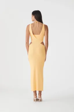 San Sloane Andoria Midi Dress Orange Size 8 for rent on The Volte - image 4