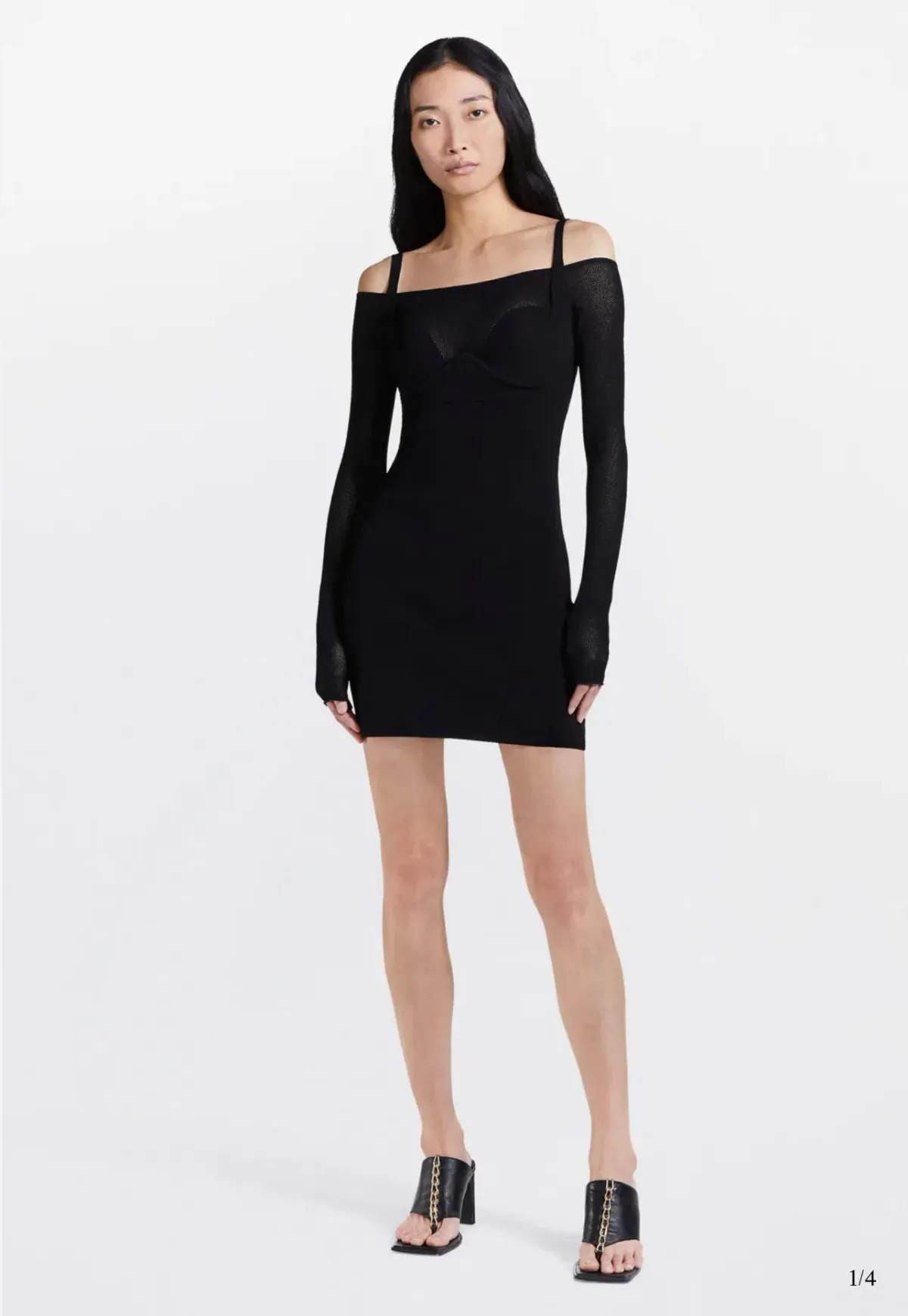 Dion Lee Hosiery Mesh Dress Black Size 10 - Image 1