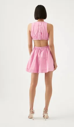 Aje Voyage Braided Cut Out Mini Dress Bon Bon Pink Size 8 for rent on The Volte - image 3