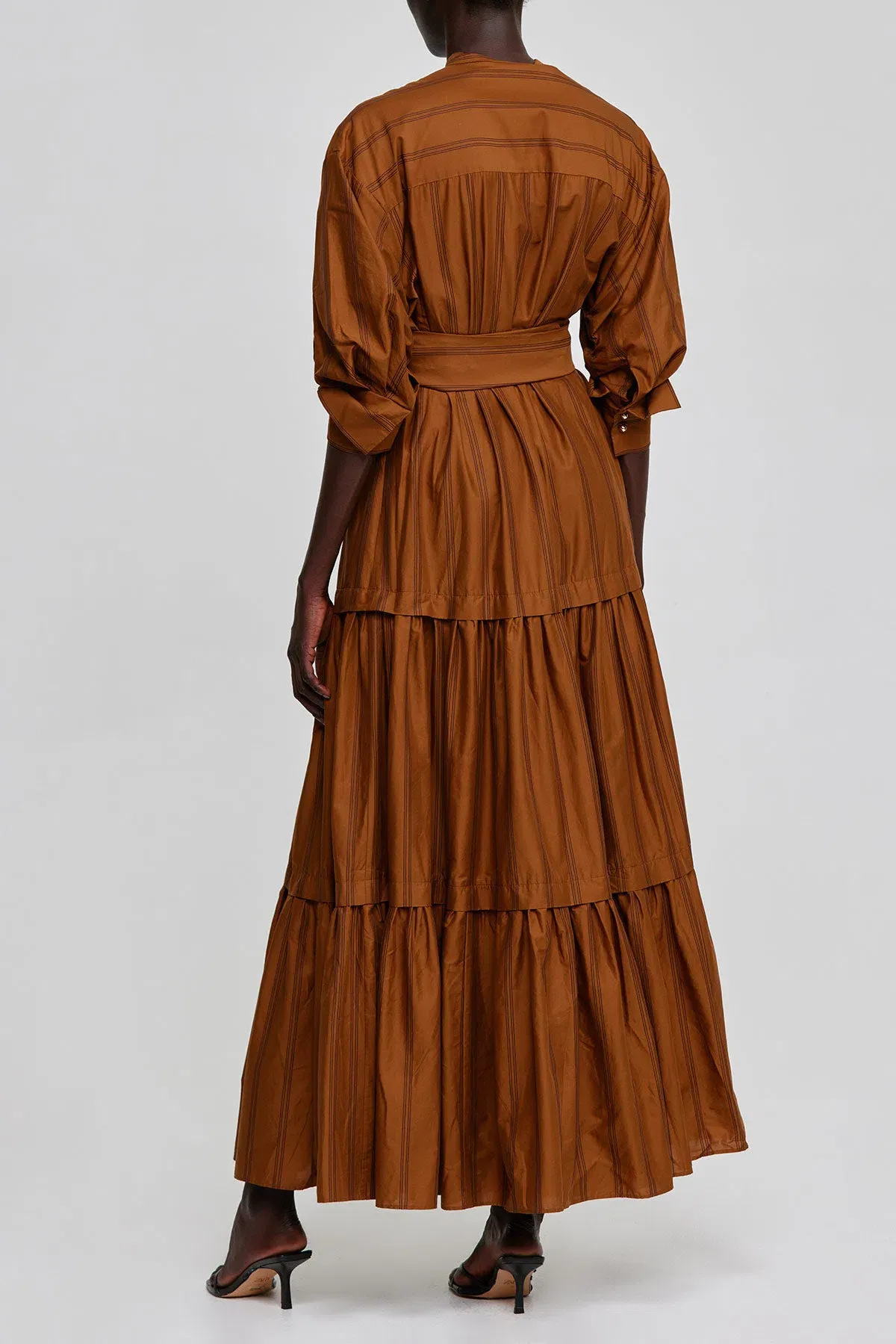 Acler Hugh Maxi Dress Dijon Stripe Size 6 - Image 4