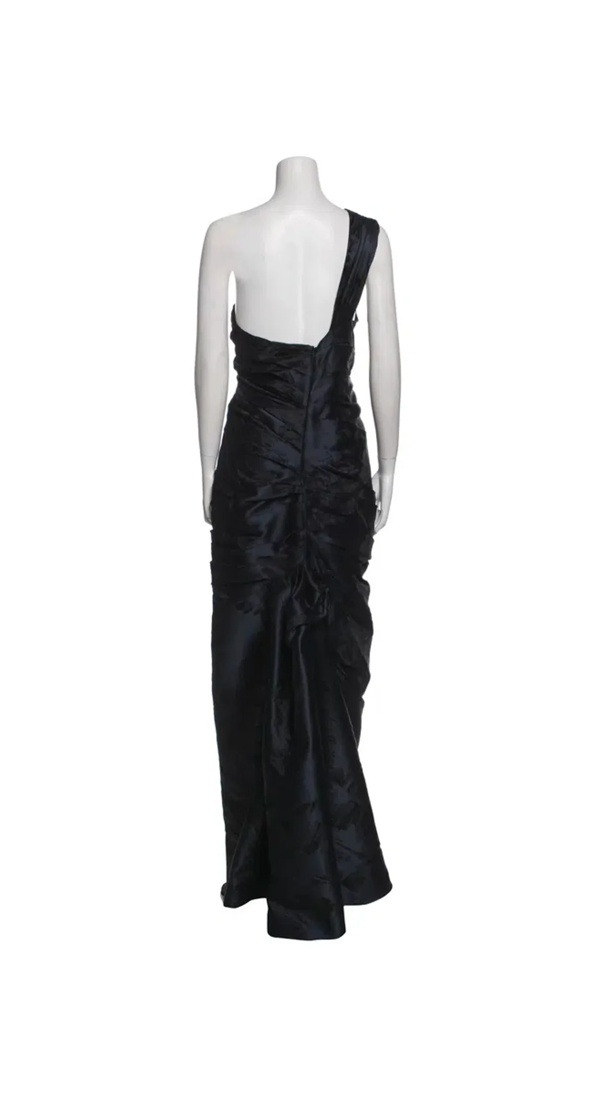 J. Mendel Paris Floor-Length Gown Navy Blue Size AU 12 - Image 5