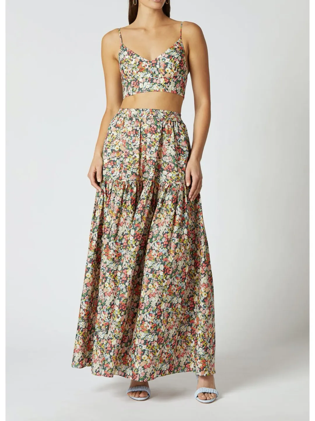 Scanlan Theodore Floral Bralette and Skirt Set Floral Size AU 6 for rent on The Volte - main image