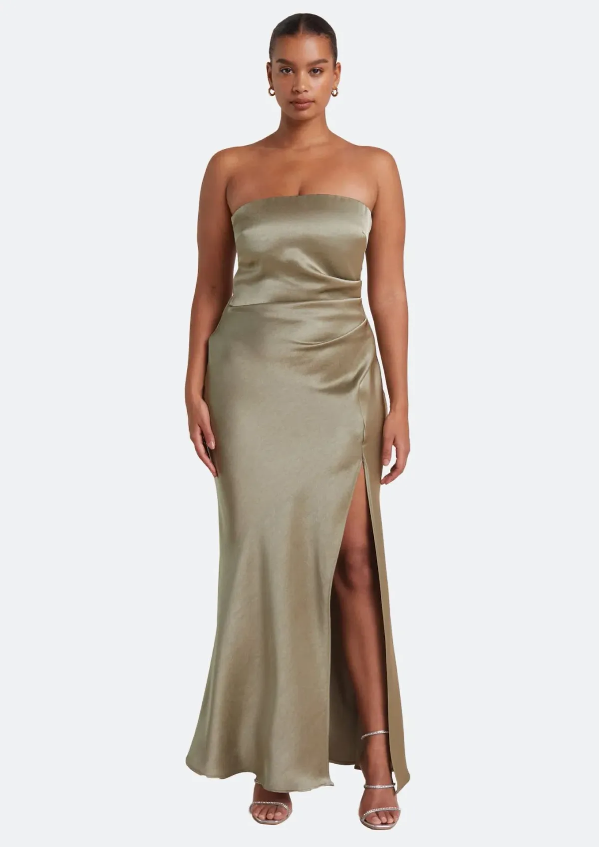 Bec & Bridge Dreamer Strapless Dress in Sage Size 14 - Image 1
