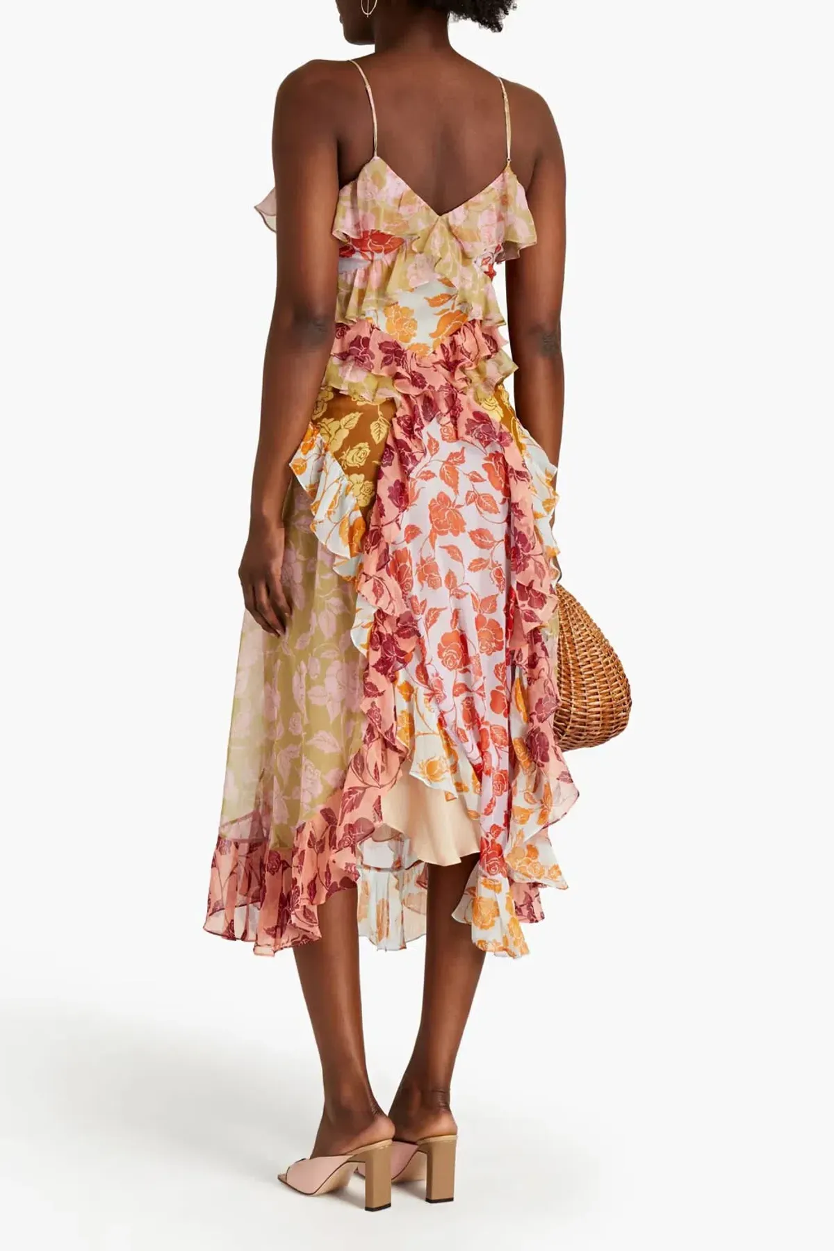 Zimmermann The Lovestruck Slip Midi Dress Patchwork Floral Size 0/Au 8 - Image 2