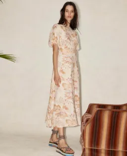 Alémais Philomena Midi Dress Print Size 12 for rent on The Volte - image 3
