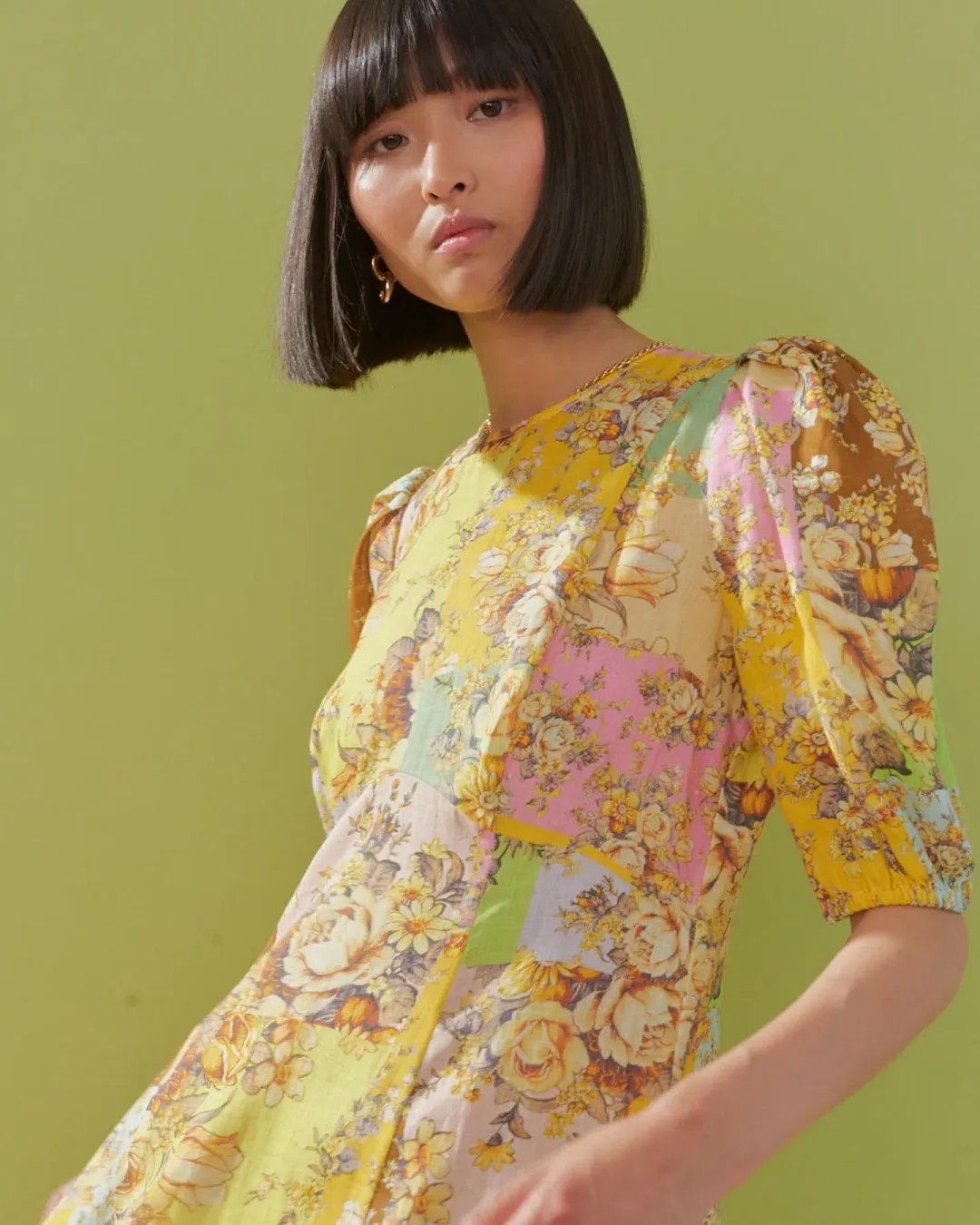 Alémais Matilde Midi Dress Floral Size 12 for rent on The Volte - main image