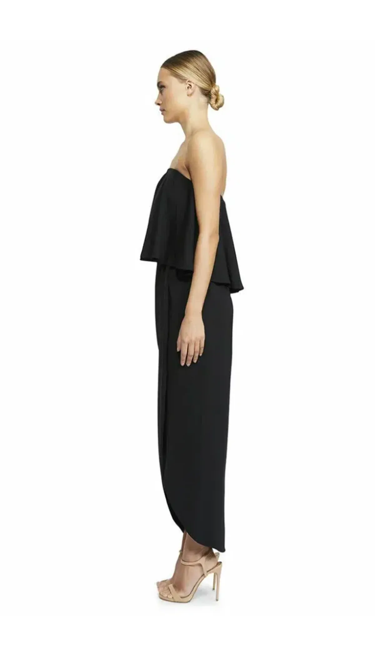 Shona Joy Strapless Frill Maxi Dress Size 8 - Image 2