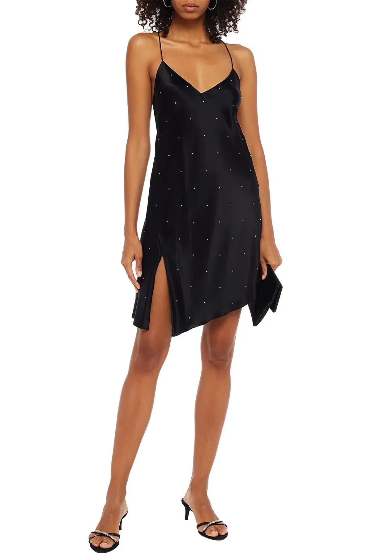 Michelle Mason Open Back Crystal Embellished Mini Dress Black Size 2 US / AU 6-8 for rent on The Volte - main image