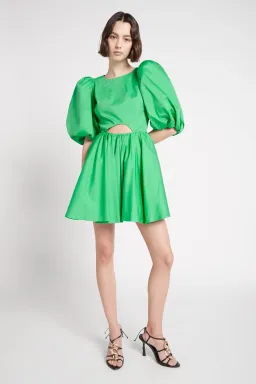 Aje Colette Abstract Cut Out Mini Dress Green Size 8 for rent on The Volte - image 1