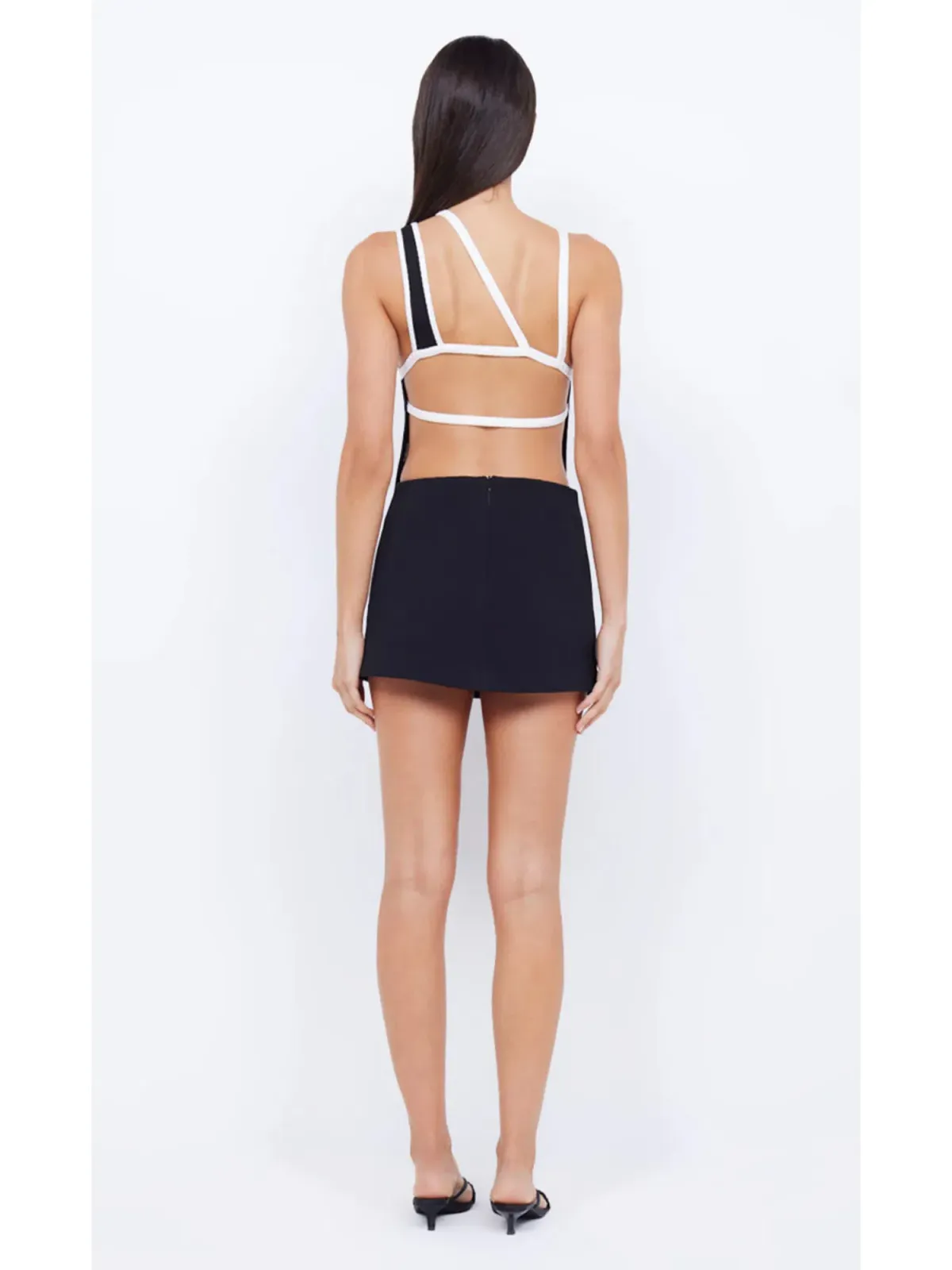 Bec & Bridge Deon Split Mini Skirt Black Size AU 6 - Image 3