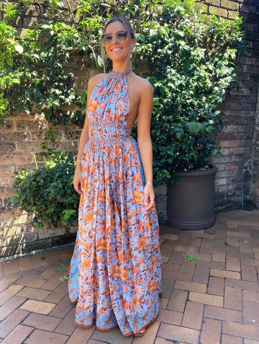 Kate Ford Azalea High Neck Gown Floral Size 10 for rent on The Volte - main image