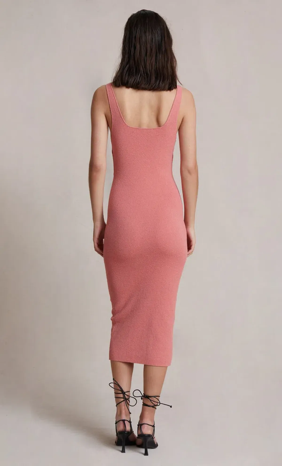 Bec & Bridge Oasis Twist Midi Dress Salmon Size AU 12 - Image 2