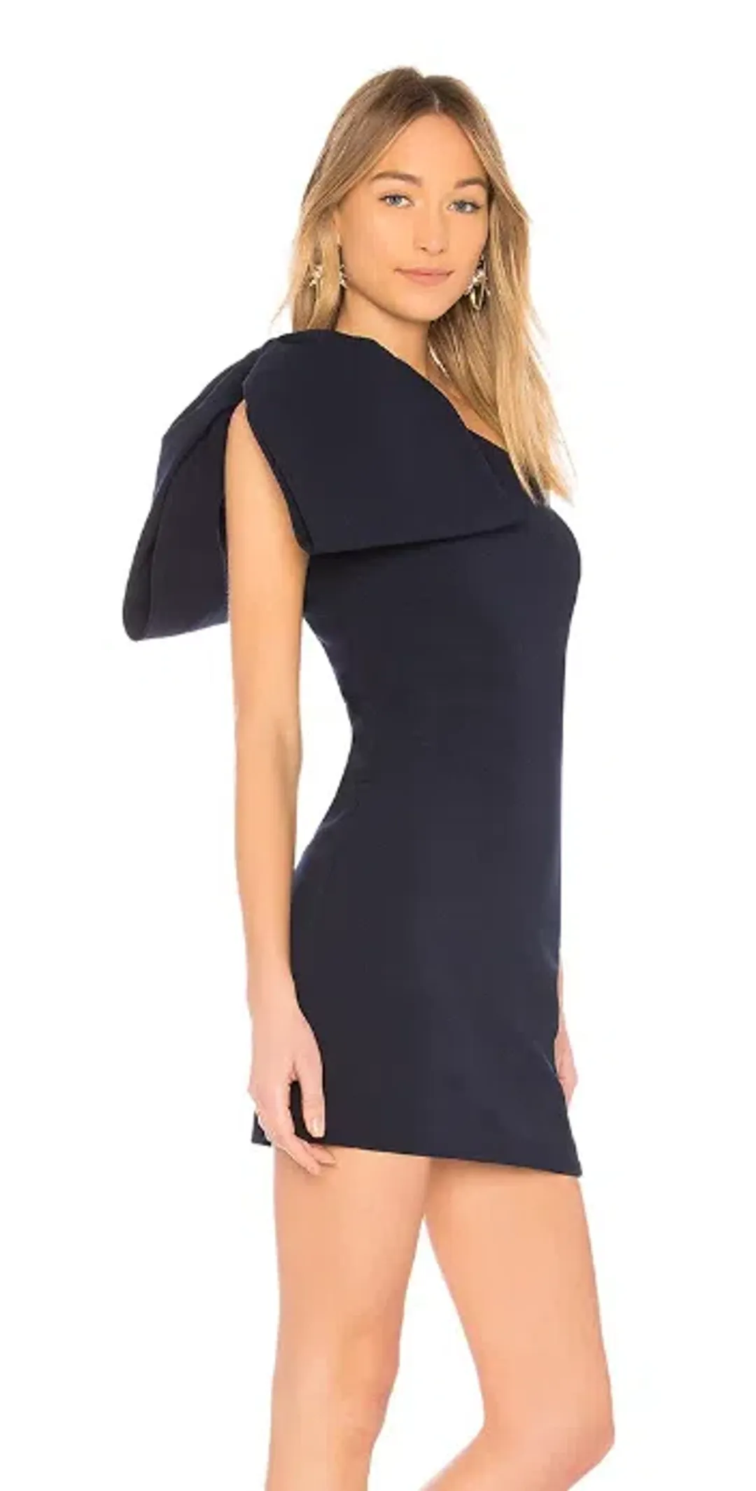 Rebecca Vallance Hamptons Bow Mini Dress Navy Size 10 for rent on The Volte - main image