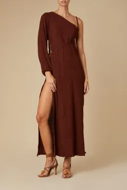 Savannah Morrow Cher Dress Mahogany Size XS for rent on The Volte - image 1