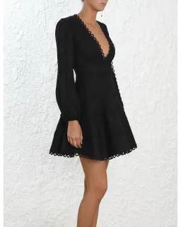 Zimmermann Heathers Flounce Short Dress Black Size 1/Au 10 for rent on The Volte - image 4