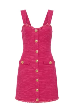 Rebecca Vallance Anita Button Mini Dress And Jacket Hot Pink Size 6 for rent on The Volte - image 9