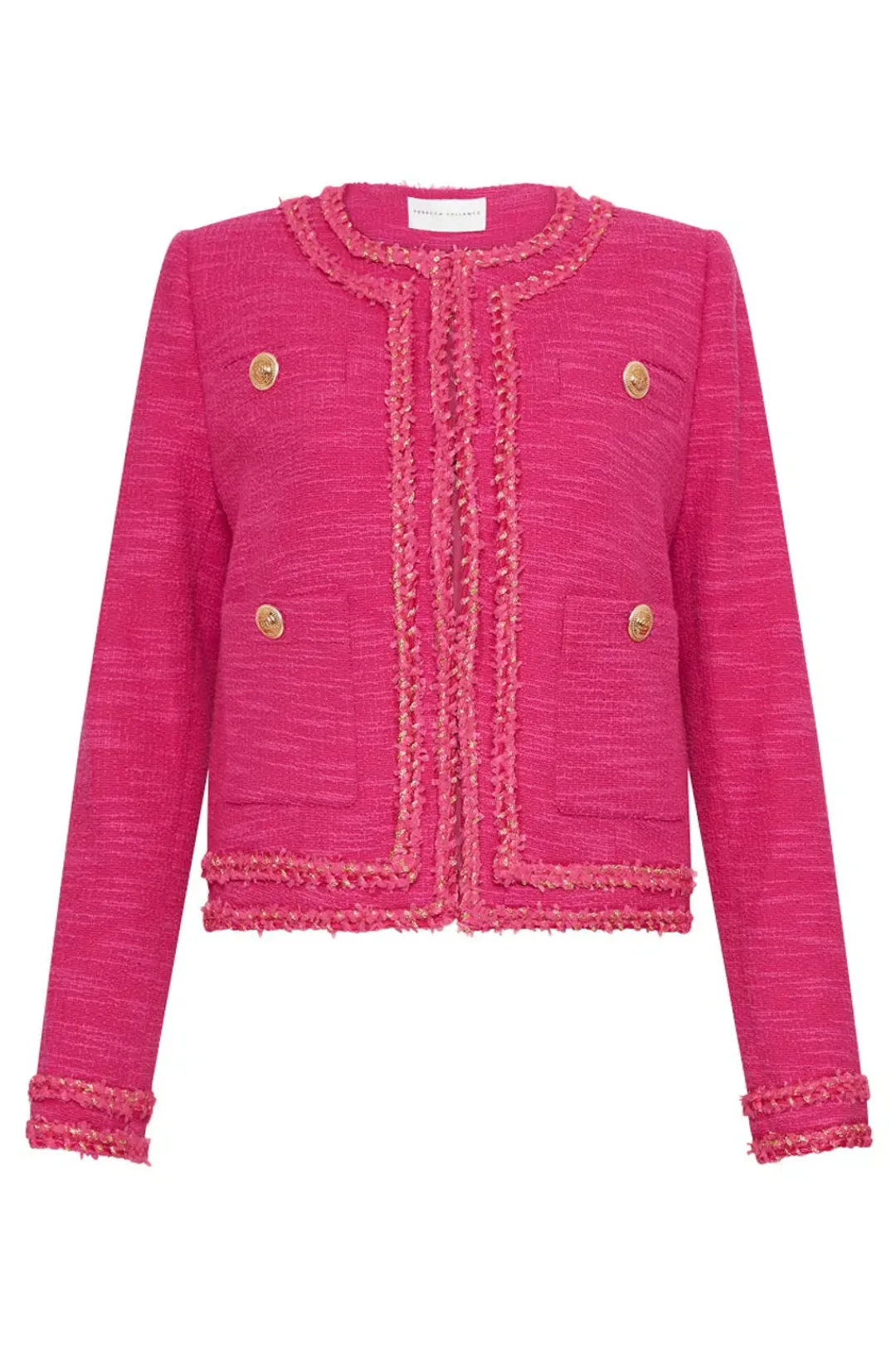 Rebecca Vallance Anita Button Mini Dress And Jacket Hot Pink Size 6 for rent on The Volte - main image