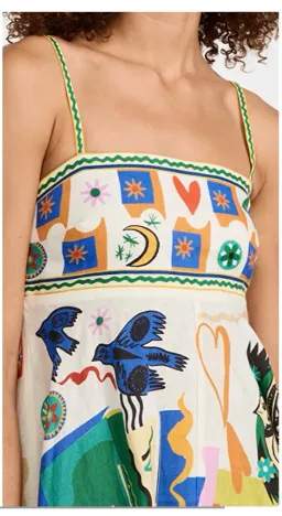 Alemais Soleil Midi Sundress in Ivory Size 10 for rent on The Volte - image 4