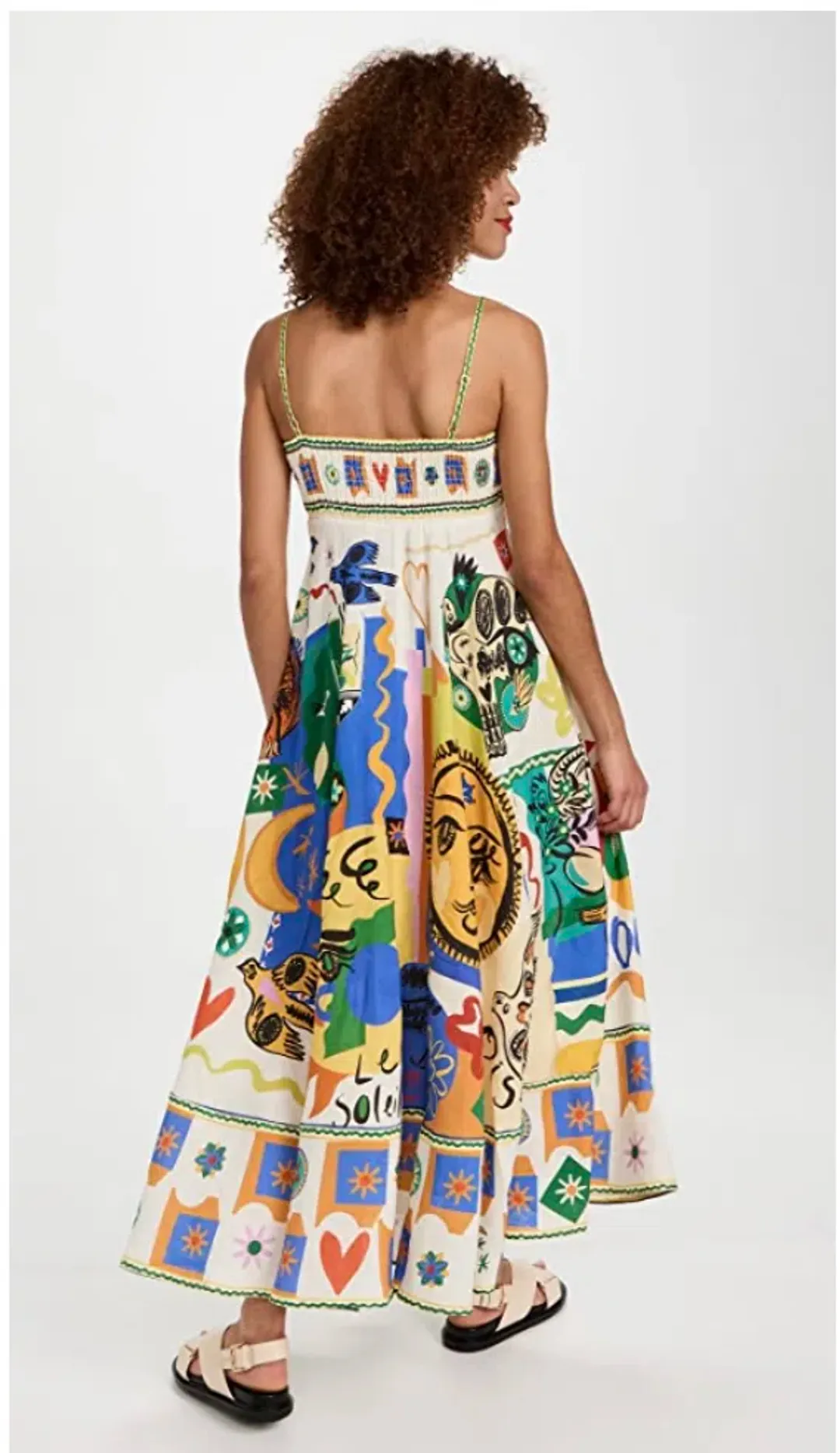 Alemais Soleil Midi Sundress in Ivory Size 10 for rent on The Volte - main image