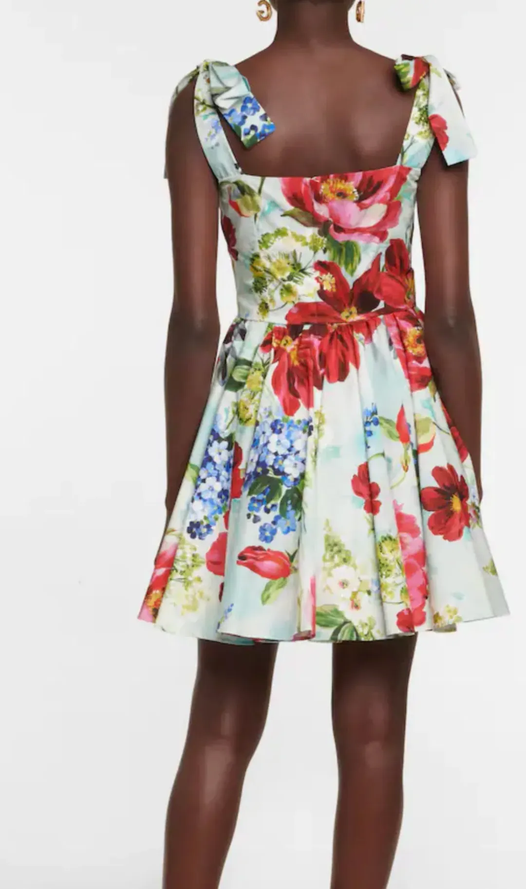 Dolce & Gabbana Cotton Poplin Mini Dress Floral Size 12 for rent on The Volte - main image