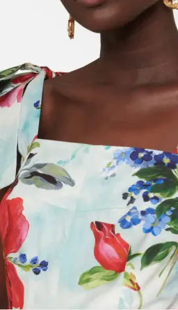 Dolce & Gabbana Cotton Poplin Mini Dress Floral Size 12 for rent on The Volte - image 4