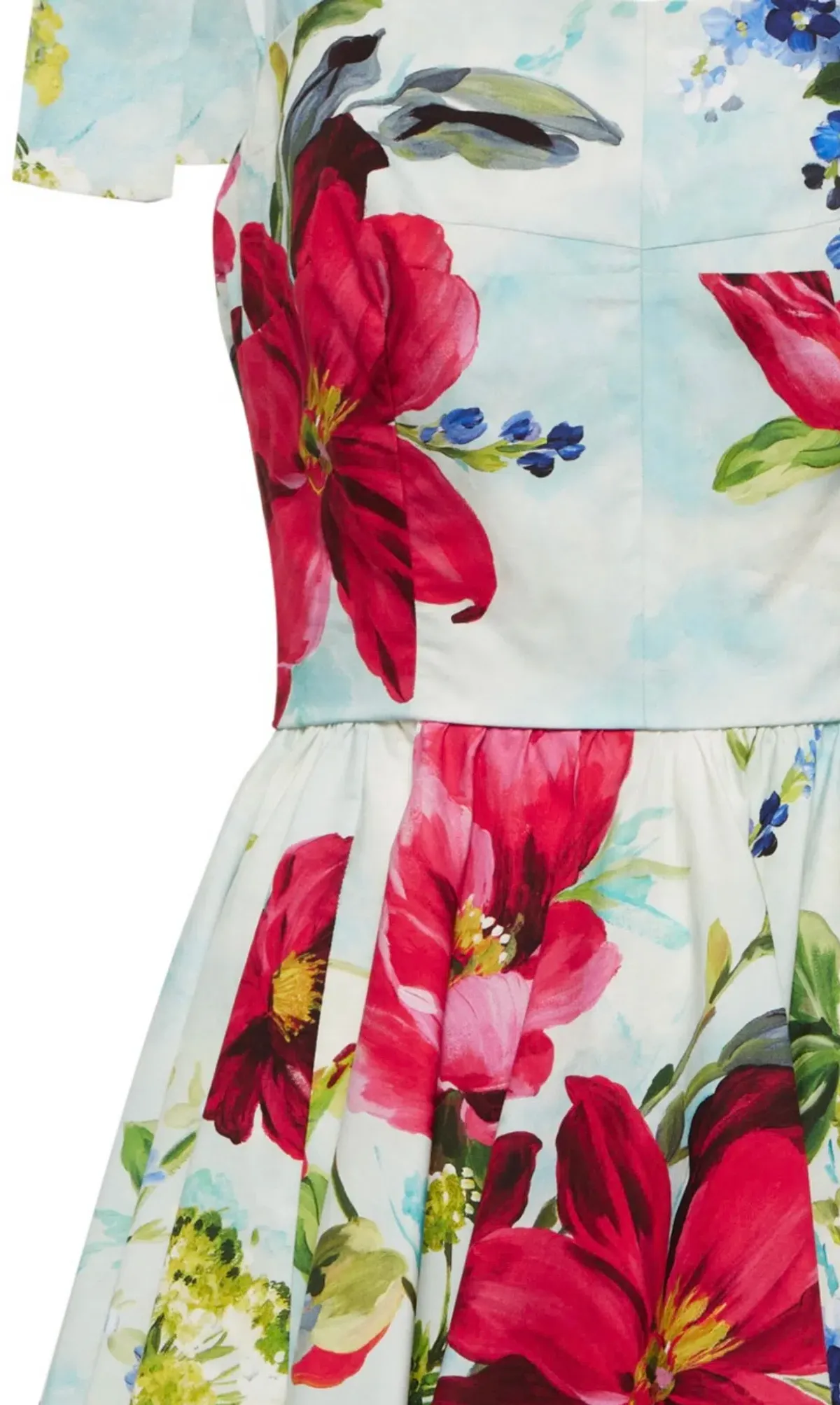 Dolce & Gabbana Cotton Poplin Mini Dress Floral Size 12 - Image 7