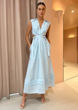 Acler Telford Dress Cloud Blue Size 16 for rent on The Volte - image 1