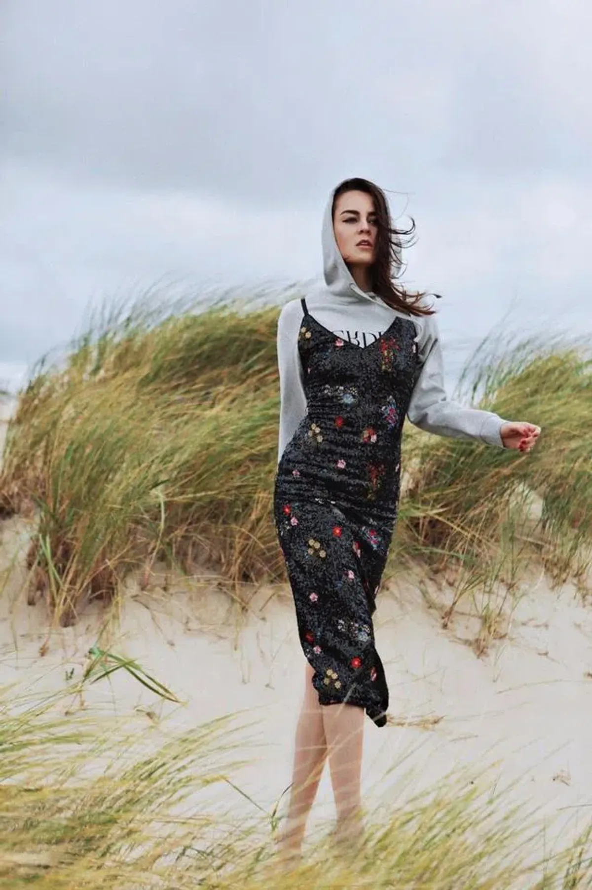 Erdem X H&M Sequin Midi Dress Floral Size 8 for rent on The Volte - main image