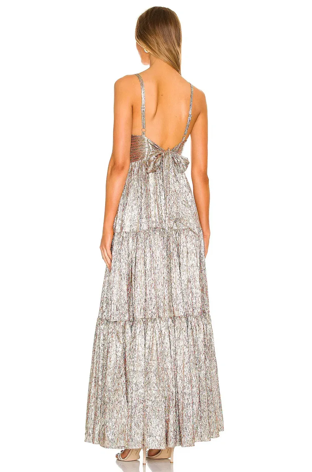 Sabina Musayev Pacific Dress Gold Size 8 for rent on The Volte - main image