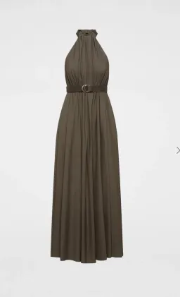Scanlan Theodore Parachute Cotton Strapping Dress Jungle Green Size AU 6 for rent on The Volte - image 5