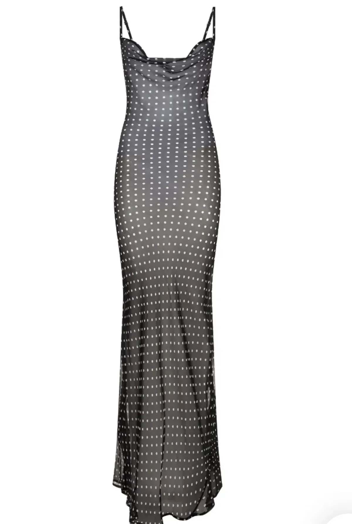 Rat & Boa Sheer Gisele Maxi Dress Blue/Print Size 8 - Image 4