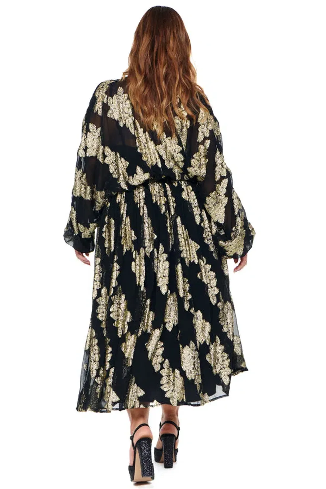 Never Fully Dressed Jaquard Missi Dress Black/Print Size 18 for rent on The Volte - main image